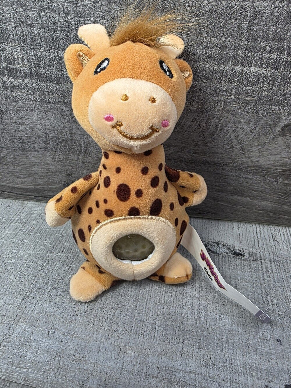 Gigi Giraffe Plush Stuffed Animal Brown Spotted Cute Soft Sitting 6" g44